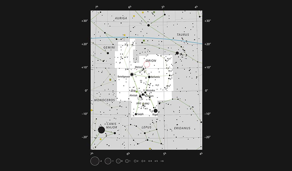 Звездная карта Орион