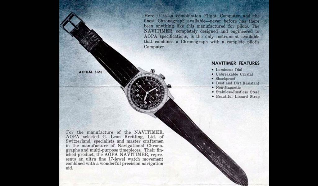 Механические часы пилота Breitling Navitimer 