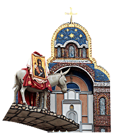 Ослик с иконой в Йошкар-Оле