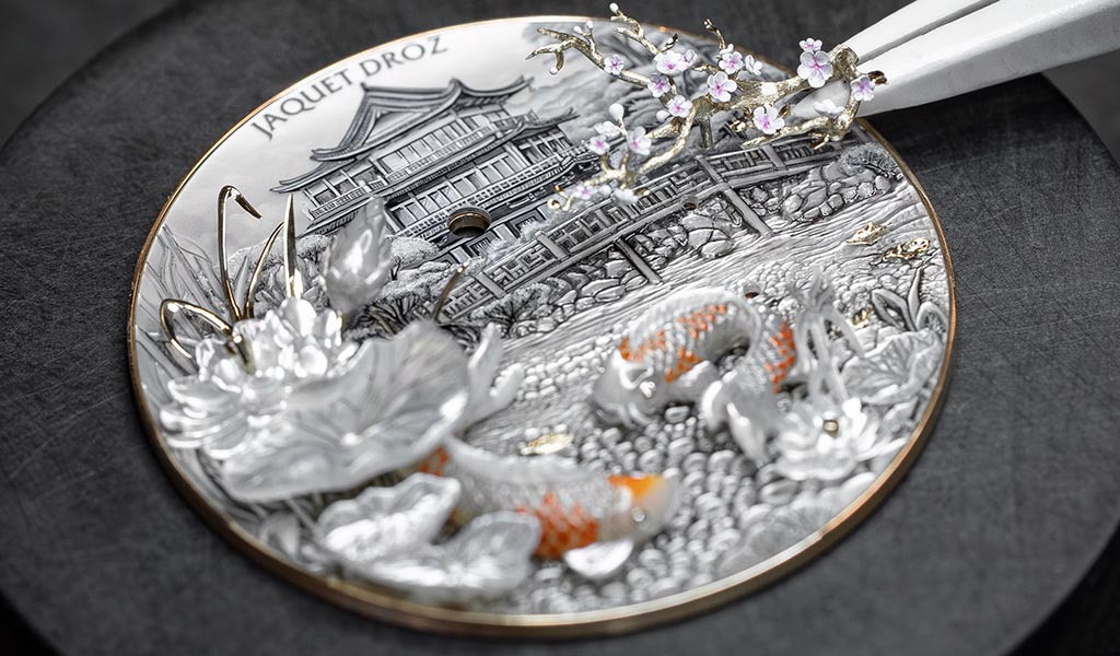 Уникальные часы Petite Heure Minute Red Gold - Japanese Garden