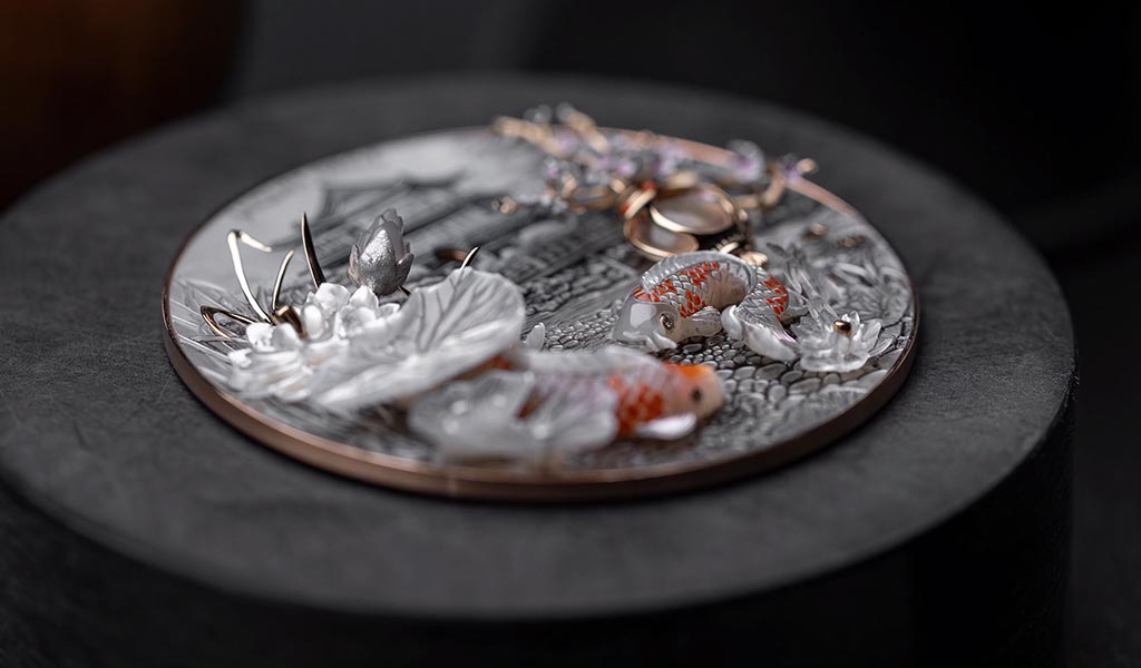 Новые часы Petite Heure Minute Red Gold - Japanese Garden