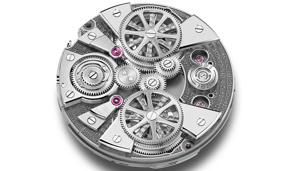 Часовой механизм с двумя балансами