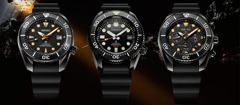 Seiko представляет новую серию часов для дайвинга Prospex Black Series Diver Limited Editions