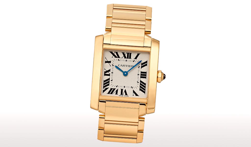 Золотые часы Cartier