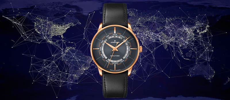 Механические часы с мировым временем Meister Worldtimer от компании Junghans