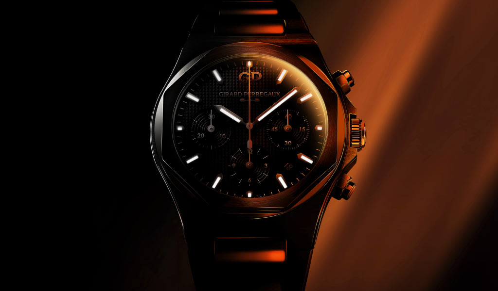 Новые швейцарские часы Girard-Perregaux Laureato Chronograph Ti49