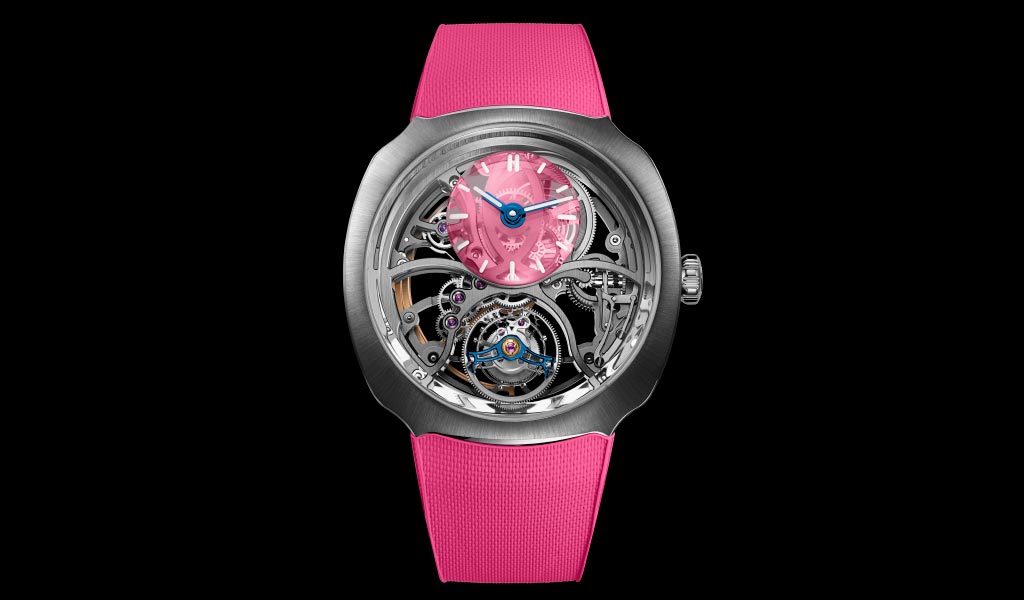 Часы Streamliner Cylindrical Tourbillon Skeleton Alpine Limited Edition Pink Livery